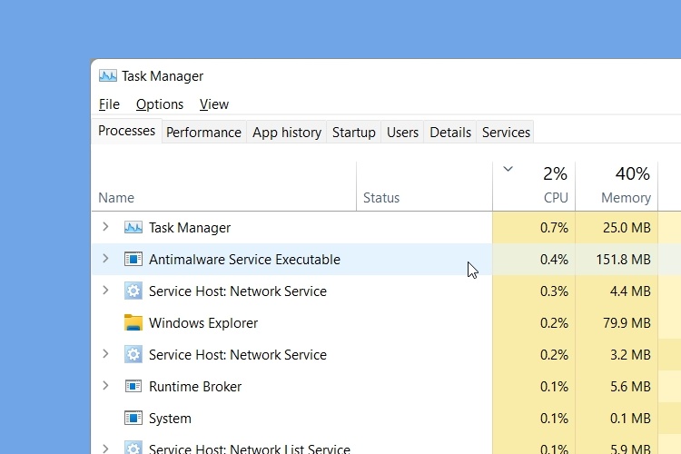 Open Task Manager by pressing Ctrl+Shift+Esc
Go to the "Processes" or "Details" tab