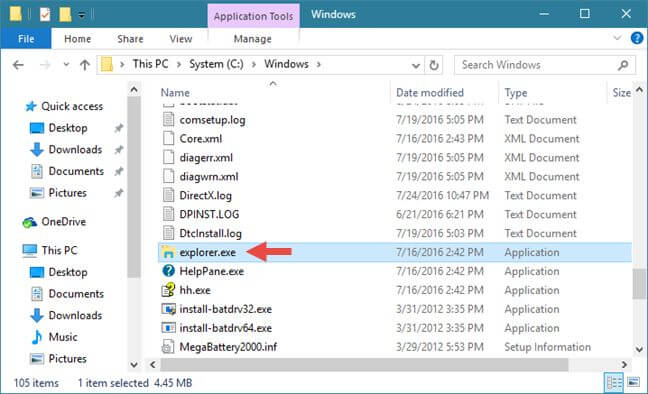 Open the File Explorer by pressing Windows Key + E.
Navigate to the location where your Nslookup.exe backup is stored.
