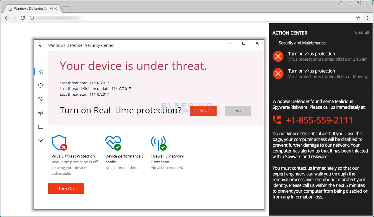 Open Windows Defender by typing "Windows Defender" in the search bar and selecting it from the search results.
Click on the Virus & Threat Protection tab.