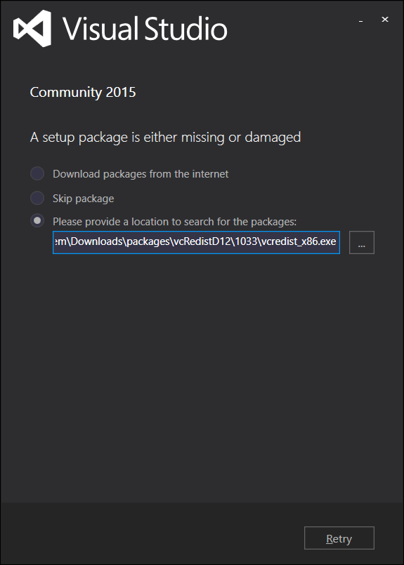 Perform a clean installation of Visual Studio 2015 Update 3 to fix any errors related to vs2015.3.exe
Reinstall or repair Visual Studio 2015 Update 3 if the vs2015.3.exe file is corrupted or missing