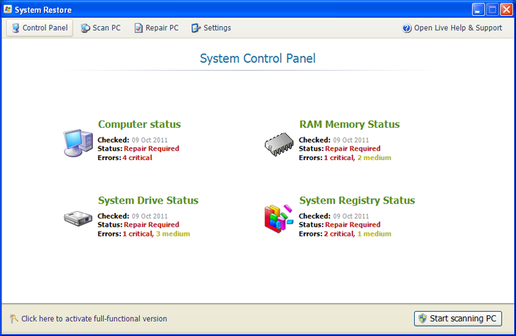 Perform a System Restore
Scan for Malware