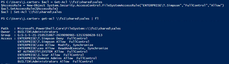 PowerShell: PowerShell is a scripting language and automation framework that can be used as an alternative to subinacl.exe. With PowerShell, you can write scripts to manage permissions, access control lists (ACLs), and perform various administrative tasks.
File System Security PowerShell Module: This PowerShell module provides cmdlets specifically designed for managing file system security. It offers a simpler and more intuitive way to handle permissions, ACLs, and other security-related tasks.