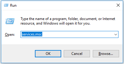 Press Windows Key + R to open the Run dialog box.
Type "services.msc" and press Enter.