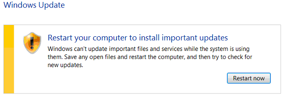 Restart your computer
Check for system updates