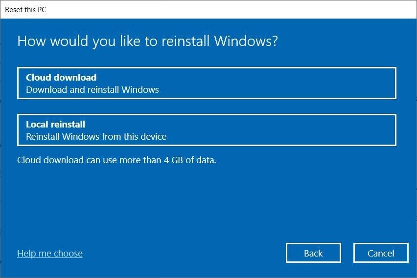 Restart your computer
Follow the prompts to install a fresh copy of Windows