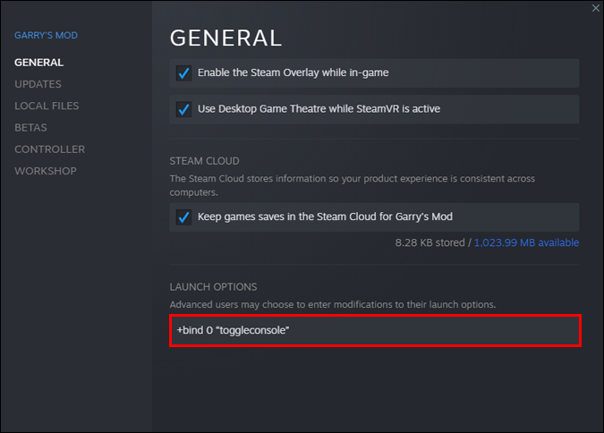 Right-click on Garry's Mod in your Steam library.
Select "Properties" and go to the "Local Files" tab.