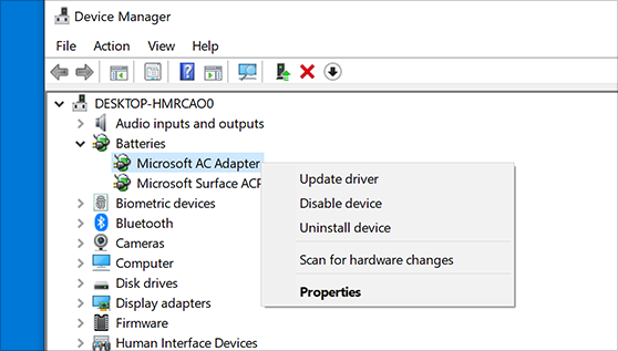 Right-click on the device and choose "Update driver".
Follow the on-screen instructions to update the driver.