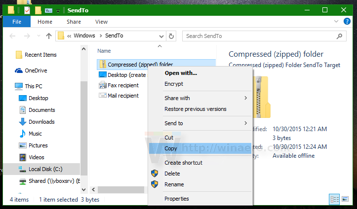 Right-click on the selected files and choose Send to > Compressed (zipped) folder
A new compressed folder will be created with the same name as the selected files