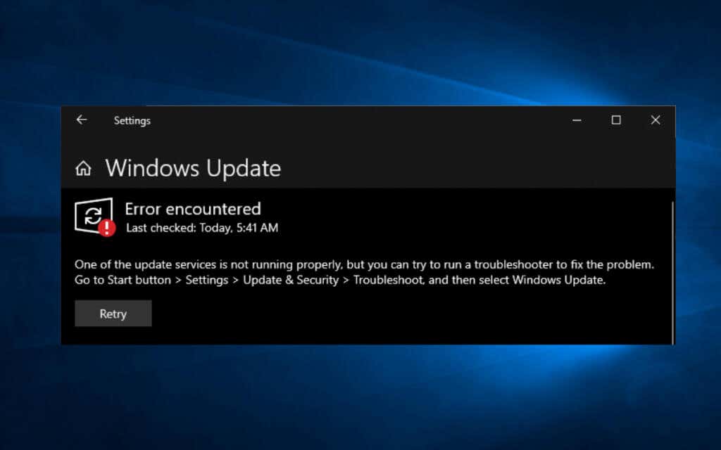 Scroll down and select "Windows Update"
Click on "Run the troubleshooter" and follow the prompts