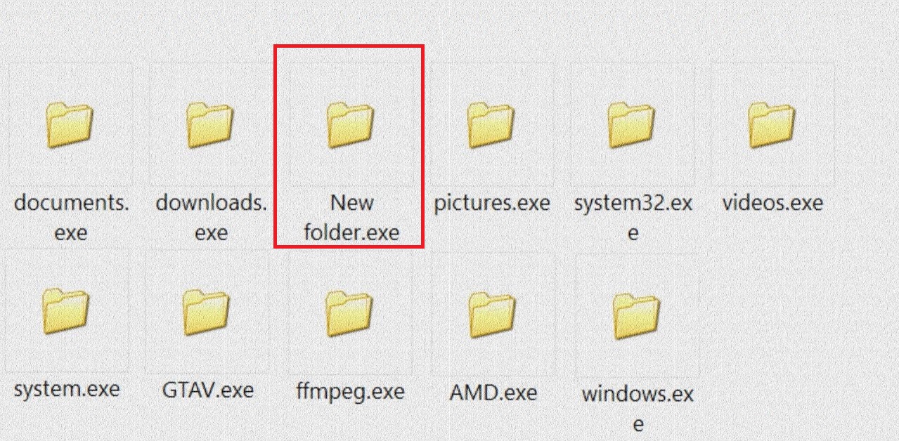 Search for any files or folders related to videos.exe.
Right-click on the files or folders and select "Delete" to remove them.
