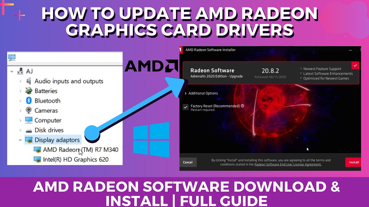 Search for the latest AMD drivers for your specific hardware.
Click on the appropriate download link.