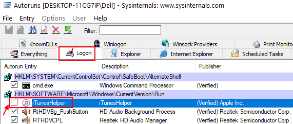 Select the Startup tab
Uncheck the box next to weblaunchrecorder.exe