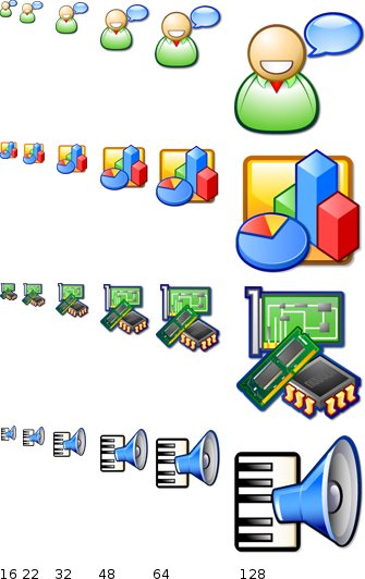 Software icons or computer screen with multiple software logos