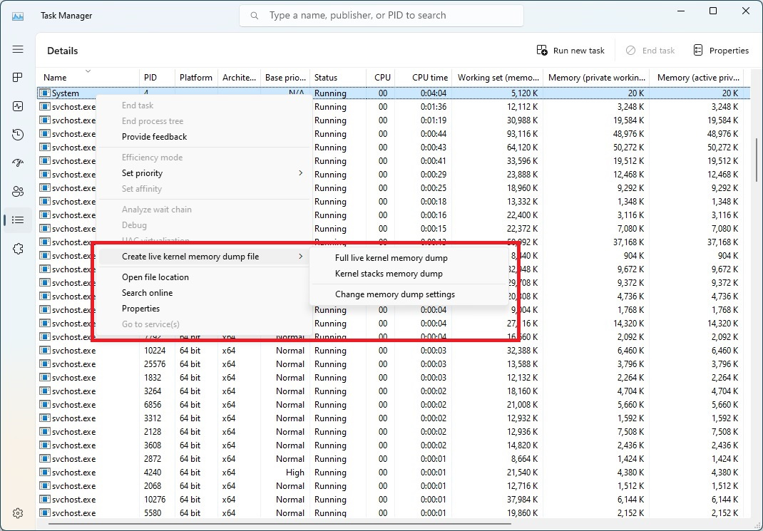 Task Manager window with arm64.exe highlighted
