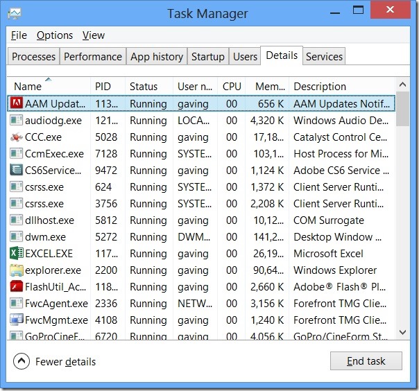 Task Manager with end task option
