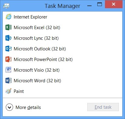 Task Manager with video.ui.exe process running