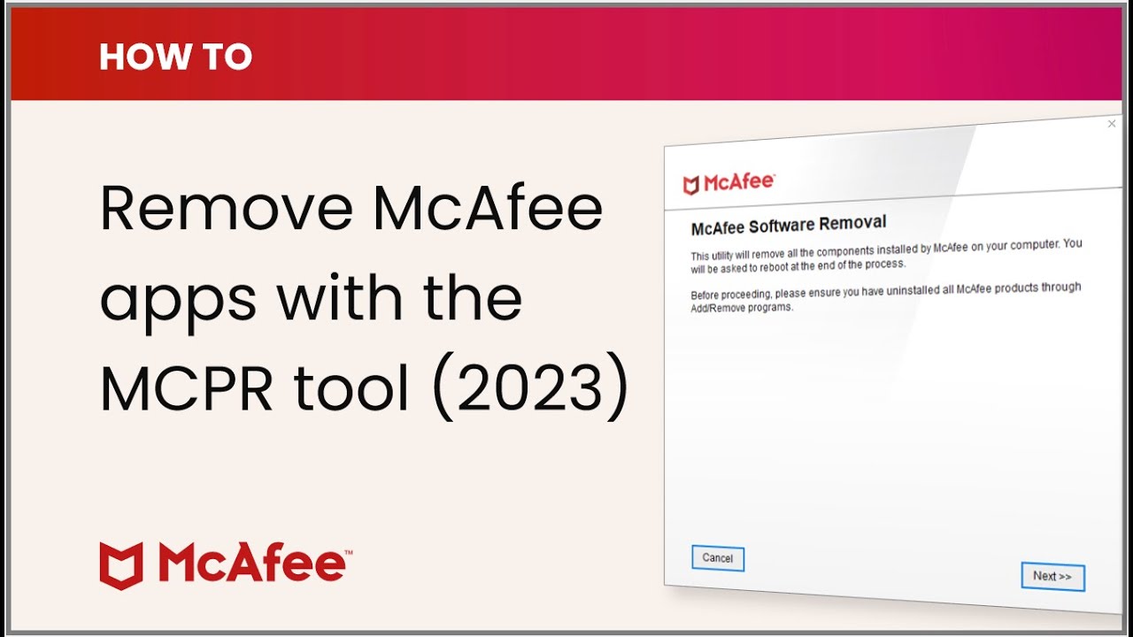 Try the McAfee Consumer Product Removal (MCPR) tool in Safe Mode
Consider using third-party uninstaller software as an alternative to mcpr.exe