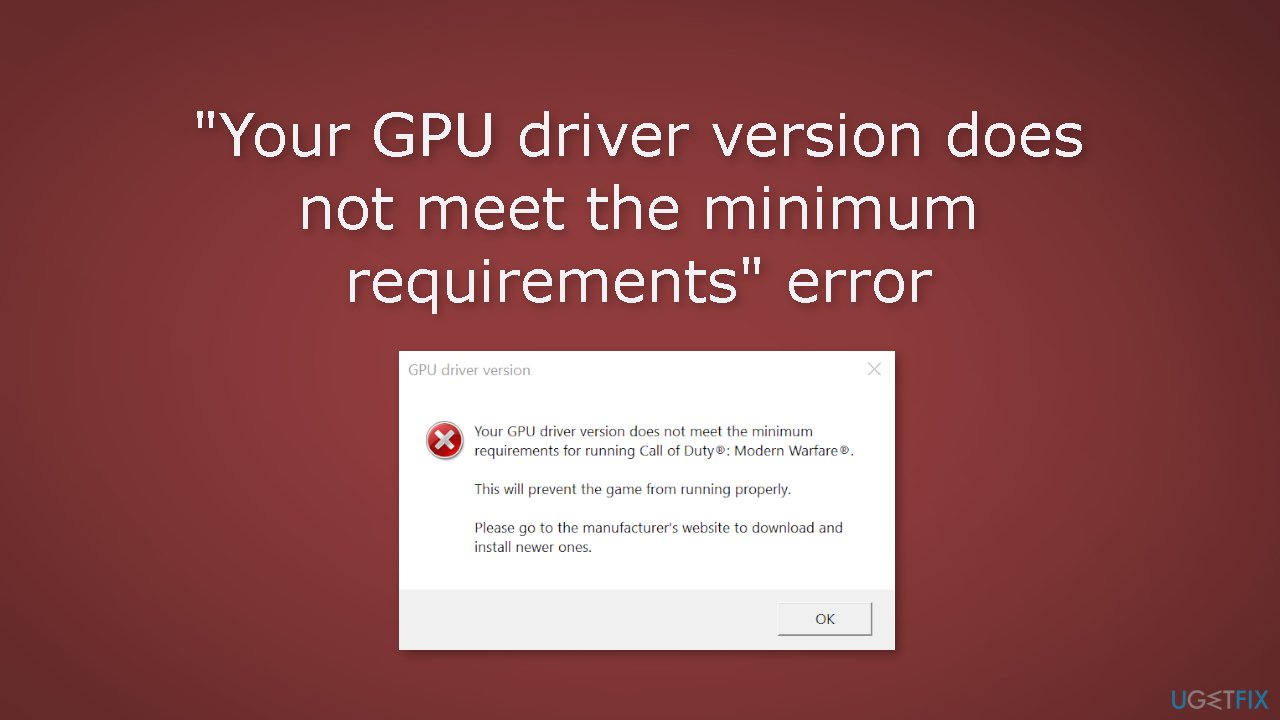 Update your graphics drivers
Ensure your computer meets the recommended system requirements