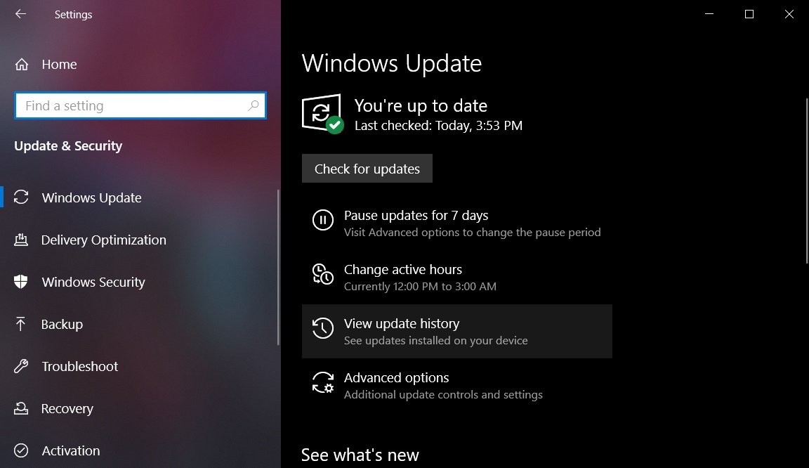 Verify that you have the latest updates installed
Open Windows Update by clicking on the Start button, then All Programs, and finally Windows Update