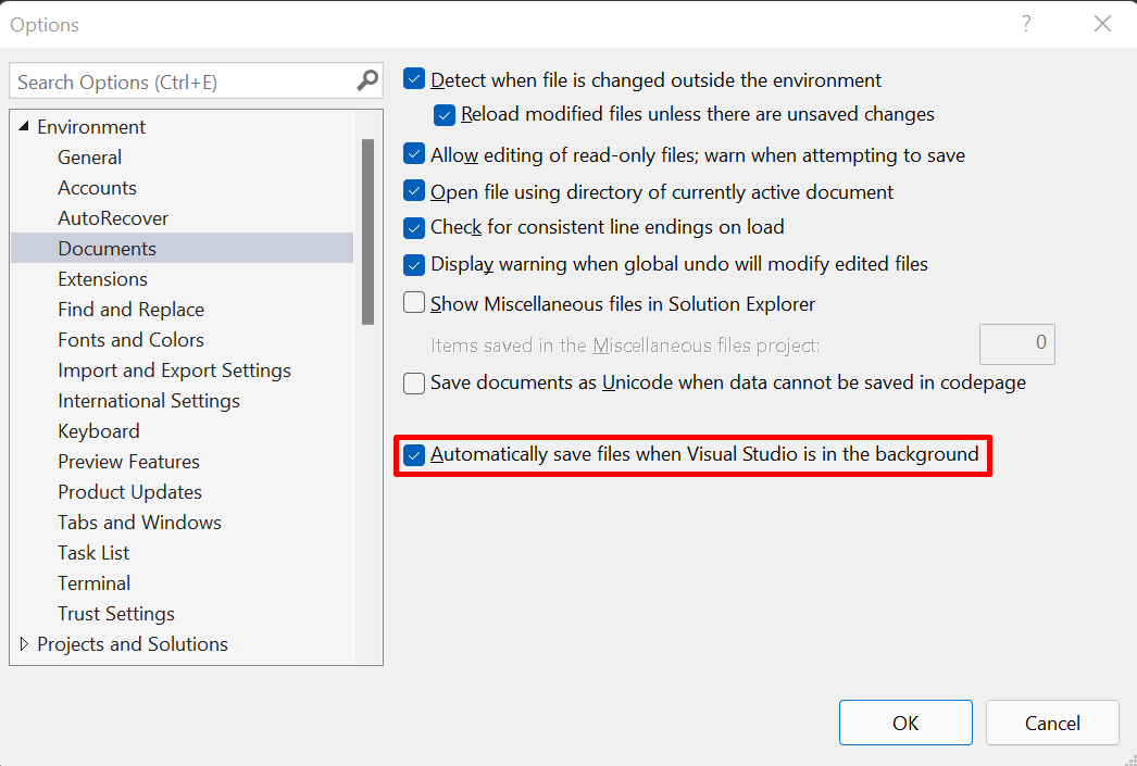 Visual Studio executable file with a system file status icon.
