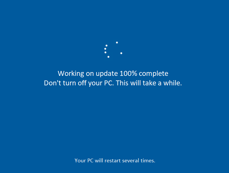 Wait for the update process to complete.
Restart your computer.