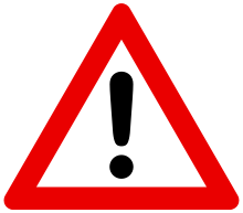 Warning sign or exclamation mark