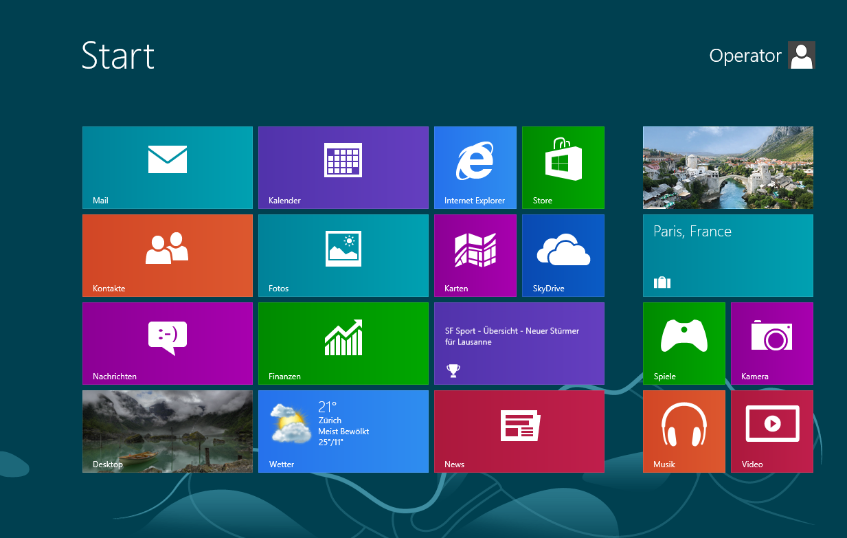 Windows 7
Windows 8