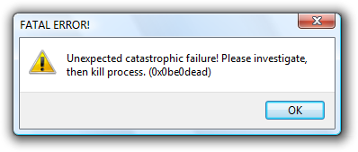 Windows error message