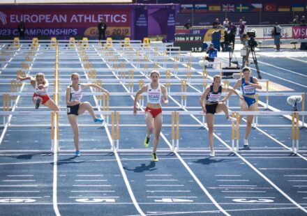 athlete practicing footwork drills