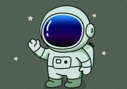 Kirby character waving goodbye