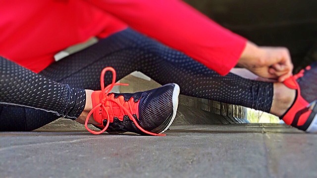 A person stretching during a short break between focused work sessions