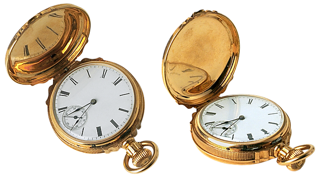 Illustration showing a vintage mechanical watch and a modern smartwatch with distinct feature callouts