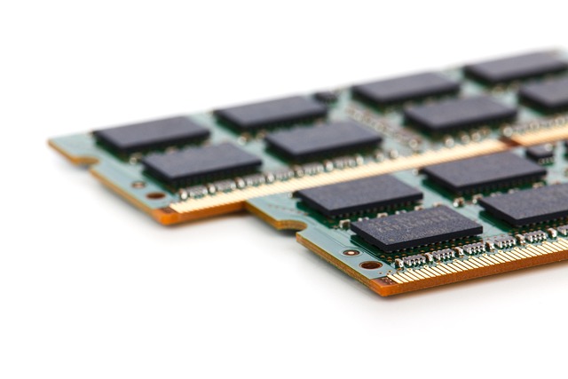 Close-up photo of computer RAM modules