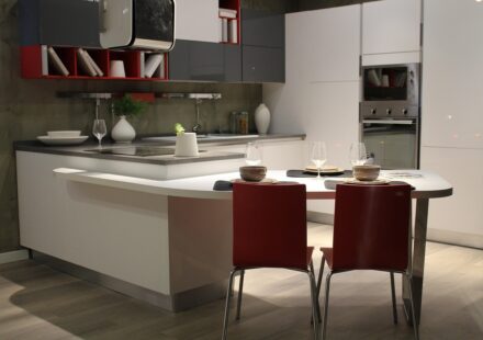 modern kitchen latte machine