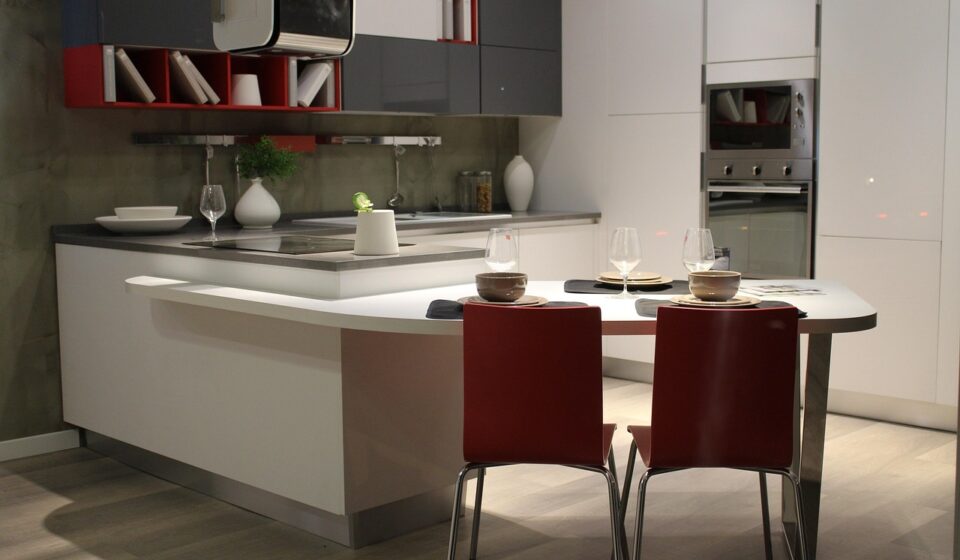 modern kitchen latte machine