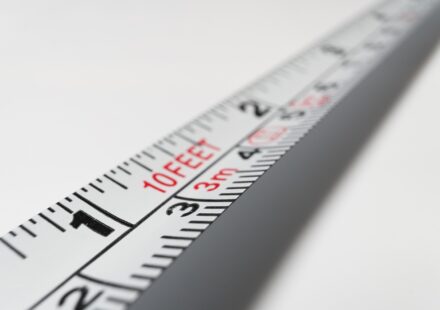ruler showing 12cm and inches